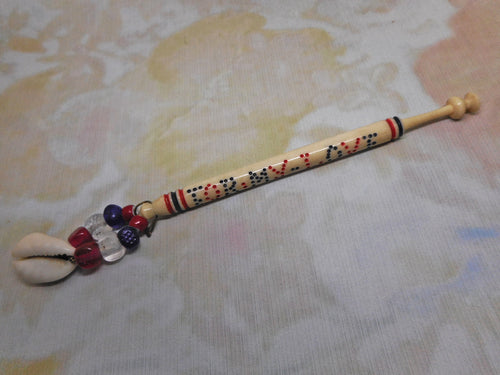 'For My Love'- mutton bone lace bobbin. Mid 19th century.