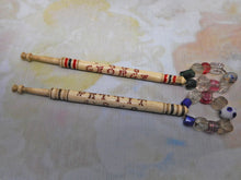 Charger l&#39;image dans la galerie, Two 19thc bone lace bobbins- William Pettit 1868 and George Fecps 1868 (Phipps?)
