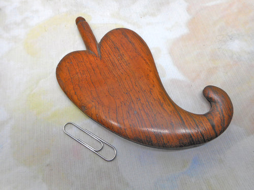 A rare early 19th century wooden knitting sheath.