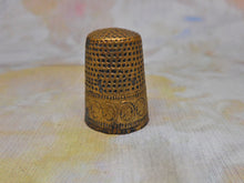 Load image into Gallery viewer, A late medieval, gilt brass thimble. Nuremberg c1580
