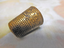 Load image into Gallery viewer, A late medieval, gilt brass thimble. Nuremberg c1580

