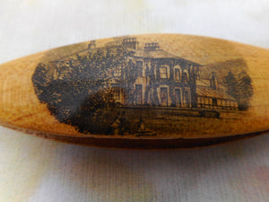 SOLD…..…….A 'Mauchline Ware' tatting shuttle. Athole Plantations. c1890. Perthshire. Scotland.