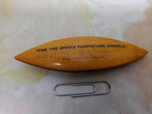 SOLD…..…….A 'Mauchline Ware' tatting shuttle. Athole Plantations. c1890. Perthshire. Scotland.