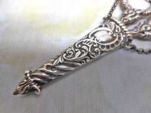 Load image into Gallery viewer, A silver scissor case and scissors from a chatelaine. GU. B&#39;1897.
