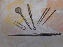 Load image into Gallery viewer, A group of steel sewing tools. c 1870
