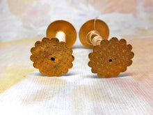 Load image into Gallery viewer, A pair of decorative gilt metal reels / spools. c1880
