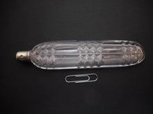 Load image into Gallery viewer, A long glass scent bottle with a silver cap. c1820. English.
