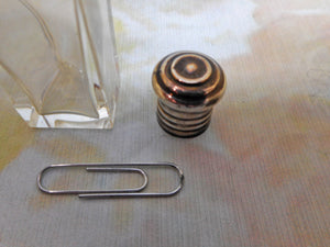 A glass scent bottle from a sewing set. Continental c1870.