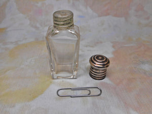 A glass scent bottle from a sewing set. Continental c1870.