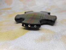 Load image into Gallery viewer, SOLD.....Two Tartan Ware thread winders. Louise pattern. c1870
