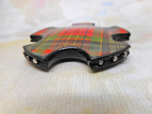 Load image into Gallery viewer, A Tartan Ware thread winder / pin holder. Caledonia. c1870.
