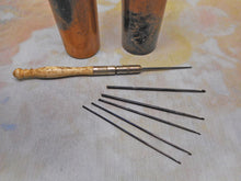 Load image into Gallery viewer, A Mauchline Ware crochet hook set. c1890. Lover&#39;s Seat. Fairlight. Hastings.
