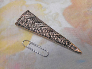 Antique silver filigree scissor sheath