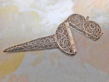 Load image into Gallery viewer, An early 18th century silver filigree scissor case. c1770
