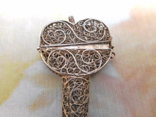 Load image into Gallery viewer, An early 18th century silver filigree scissor case. c1770

