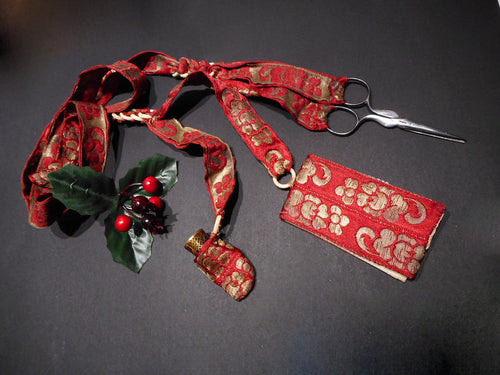 Vintage fabric chatelaine / dress accessory. 20thc. c1920-1930