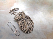 Load image into Gallery viewer, A little white metal mesh purse / bag for a doll. c1900

