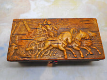 Load image into Gallery viewer, A birch bark box embossed with a scene. N. Europe. c1880
