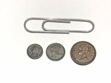 Load image into Gallery viewer, Three really tiny model coins. 1848
