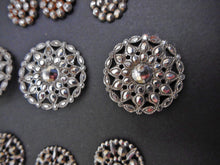 Load image into Gallery viewer, A card of 18 steel buttons. 19th century.
