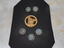 Load image into Gallery viewer, A card of 6 old buttons. c1930.
