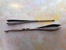 Load image into Gallery viewer, Two steel ear spoon / tweezer combos. c1840
