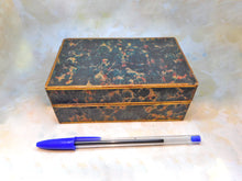 Load image into Gallery viewer, A Georgian marbled paper box with fittings. c1800.
