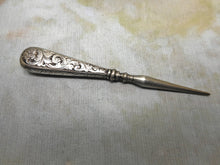 Load image into Gallery viewer, An engraved silver stiletto /awl. c1860
