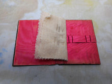 Load image into Gallery viewer, A small glass 'gem picture' needle case /needle book. c1870
