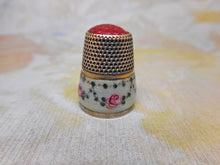 Load image into Gallery viewer, A Continental silver thimble with enamel decoration. c1900
