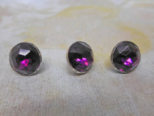 Load image into Gallery viewer, Three Georgian silver buttons set with purple pastes. c1820.

