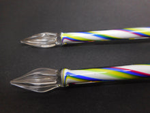 Load image into Gallery viewer, Two twisted glass dip pens. c1890
