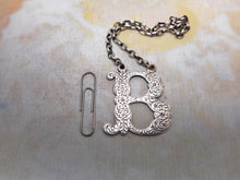 Load image into Gallery viewer, A Victorian silver decanter label. 'B' for Brandy. HM. 1846.
