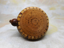 Load image into Gallery viewer, A Tunbridge Ware kettle pin cushion and its pair-a teapot. c1900-1920
