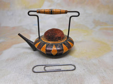 Laden Sie das Bild in den Galerie-Viewer, A wooden Tunbridge Ware 'kettle' pin cushion. c1840.
