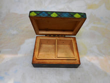 Load image into Gallery viewer, A Tartan Ware stamp box. Gordon pattern. c1880.
