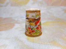 Load image into Gallery viewer, A very pretty 19thc hand painted porcelain thimble. c 1860
