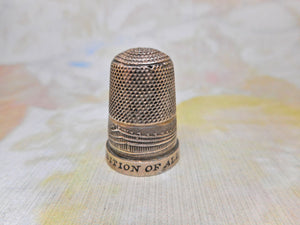 1851 Exhibition of All Nations silver thimble. a/f