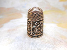 Load image into Gallery viewer, SOLD........A Georgian silver filigree thimble and case. c1800
