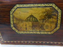 Load image into Gallery viewer, A Tunbridge Ware 'Brighton' box with print of 'The Royal Mews'. Wise Manufactory. 1812.
