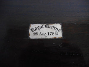 SOLD……A sewing box- a relic of the ship The Royal George. c 1850