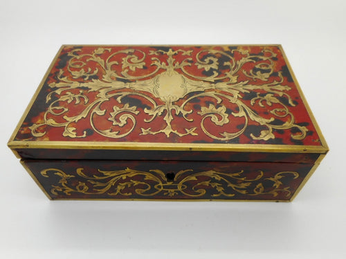 A Boulle desk / trinket box.  French c 1860