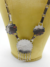 Load image into Gallery viewer, A native American Zuni necklace in silver and enamel. 20thc
