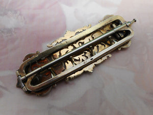 SOLD......A French, engraved silver gilt buckle. 19thc