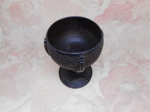 A carved goblet made from a coconut shell. Antique 19th century.