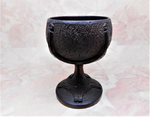 A carved goblet made from a coconut shell. Antique 19th century.