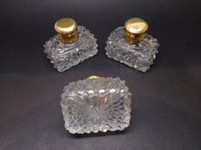 Load image into Gallery viewer, A trio of cut glass scent bottles. c 1830
