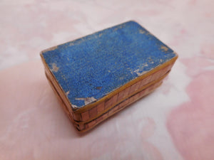 A mini French straw work box. c 1830.