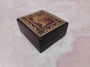 SOLD…..A Tunbridge Ware micro mosaic stamp box.  Mid 19thc