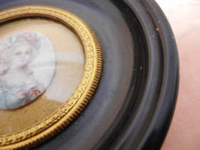 Load image into Gallery viewer, A portrait miniature of a lady in a 19th century frame.
